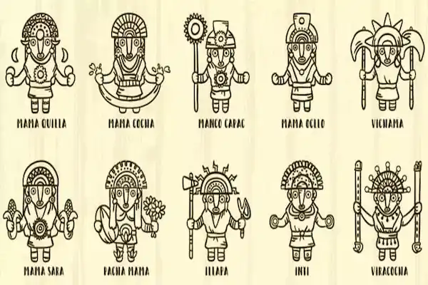 diferents gods of incas