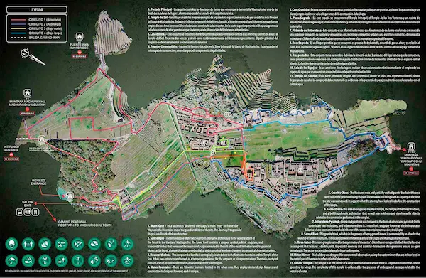 Machu Picchu circuits 2026 map